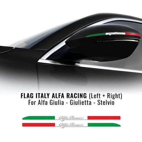 Bandes Adhésives - Alfa Romeo - Drapeau Italie - Holographique - 6 X 173 Mm - 2 Pièces