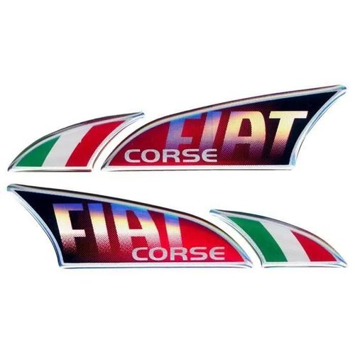 3d Logosport Fiat 100 X 27 Mm Paire