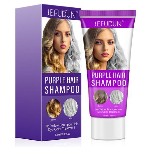 Shampooing Pour Blanchir Les Cheveux, Couleur Blond, Violet, Gris Cendré Argenté, Élimine Les Tons De Laiton Jaunes, Teinture Pour Cheveux Blanchis 