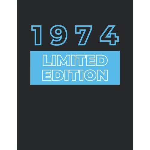 1974 - Edition Limitée, Agenda Du 48ème Anniversaire: Journal Papier, Carnet De Notes 8,5 X 11 Pouces, 21,59 X 27,94 Cm, 108 Pages Blanches, Couverture Souple Brillante