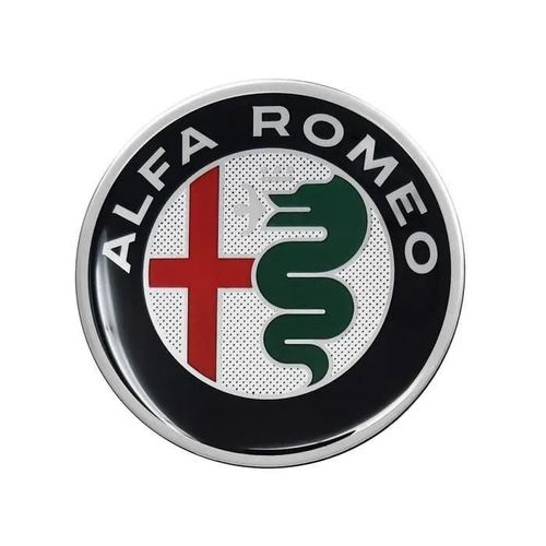 Autocollant 3d - Alfa Romeo - Logo - 65 Mm - Flexible - Brillant - Authentique