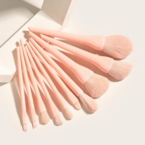 Ensemble De Pinceaux De Maquillage, Outils De Beauté, Fard À Barrage, Fond De Teint, Blush, Mélange Facile À Porter, Tslm1, 10 Pièces 