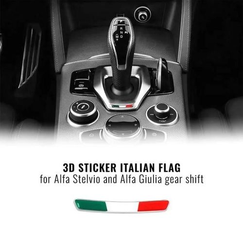 Autocollants 3d - Alfa Romeo - Giulia Stelvio - 2 Pièces - 49 X 8 Mm - Résistants Uv