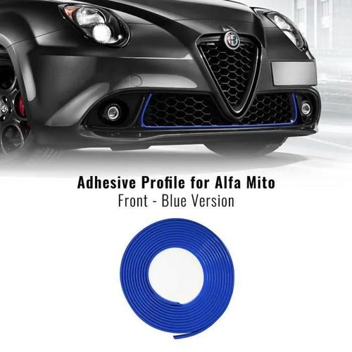 Profil Adhésif - Alfa Romeo - Mito - Bleu - 1 Serviette Easy Cleaner Pro - Haute Qualité