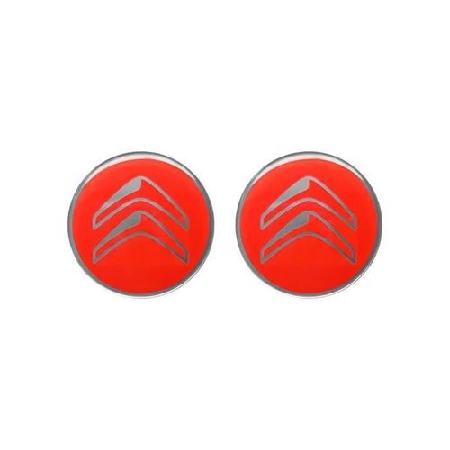 Autocollant Logo Citroën 3d, Rouge, Lot De 2, 12 Mm