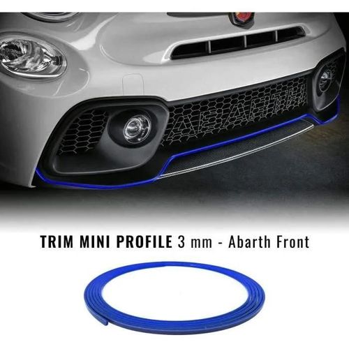 Profil Adhésif - Fiat - 500 Abarth - Bleu - 3 Mm X 300 Cm - 1 Lingette Nettoyante