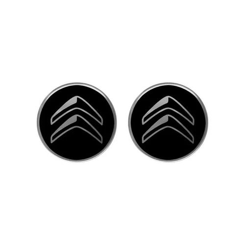 Autocollant Logo Citroën 3d, Noir, Lot De 2, 12 Mm