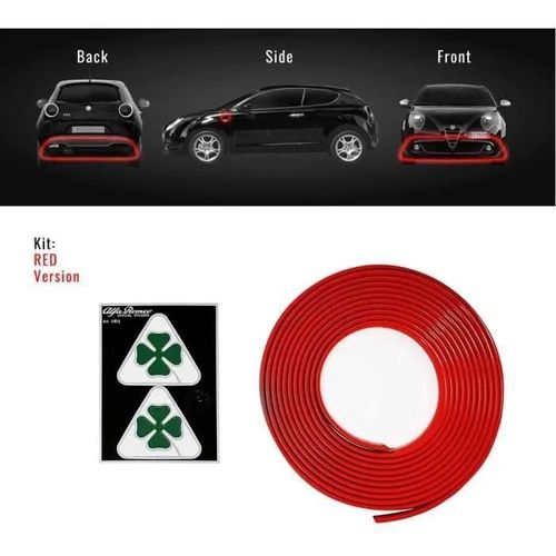 Kit Décoratif - Alfa Romeo - Mito - Autocollants Quadrifoglio Verde - Profil Adhésif - Facile À Appliquer