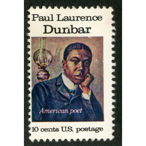 Timbre Non Oblitéré U.S. Postage, 10 Cents, Paul Laurence Dunbar, American Poet