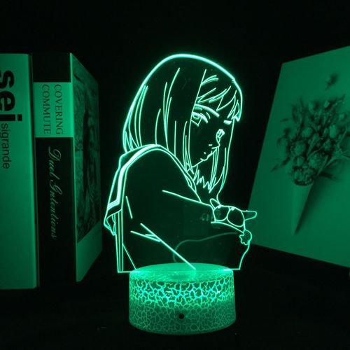 Veilleuse 3d À Led En Acrylique Avec Personnage De Dessin Animé, Chat Et Fille, Cadeau D'anniversaire Pour Enfant, Décoration De Chambre À Coucher, Veilleuse Manga Pour Fille