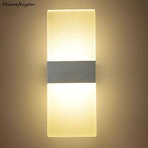 Feimefeiyou Luminaria Led Éclairage 6w 22/29cm Longueur Led Acrylique Applique Murale Ac85-265v Chambre Salon Nikapplique Murale