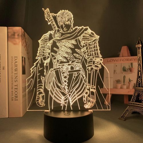 Veilleuse Led 3d Berserk Guts, Veilleuse Décorative Pour Chambre À Coucher, Cadeau D'anniversaire, Lampe De Table Pour Chambre D'enfants
