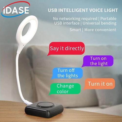Veilleuse LED à commande vocale en anglais, lampe de nuit intelligente pour  maison, économie d'énergie, capteur de son corporel, prise Usb, lumière  d'ambiance