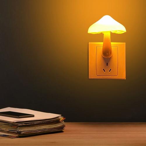 Applique Murale Jaune À Led En Forme De Champignon, Économie D'énergie, Protection De L'environnement, Luminaire Décoratif D'intérieur, Idéal Pour Une Chambre À Coucher Ou Une Table De Chevet