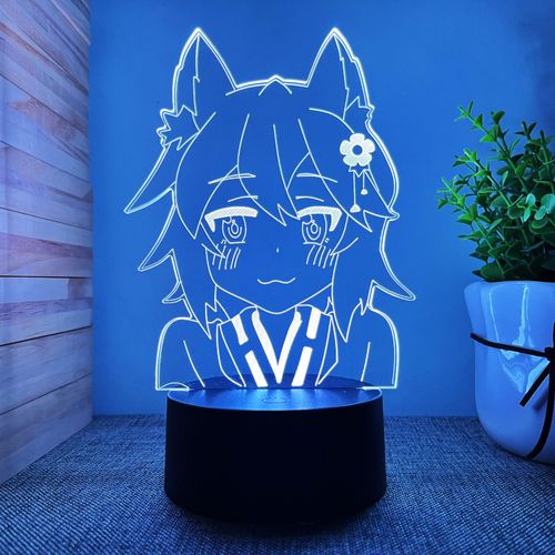 Lampe 3d Led Fox Senko San, Luminaire Décoratif Pour Chambre D'enfant, Cadeau D'anniversaire, Sewayaki Kitsune No Senko San