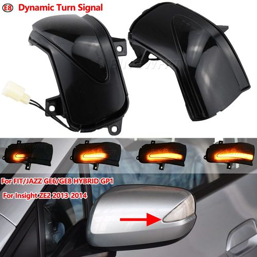 Feux De Voiture Led Pour Honda Fit Jazz Hatchback 2009 ? 2014, Clignotants Dynamiques, Rétroviseurs Latéraux, Indicateur Arrière