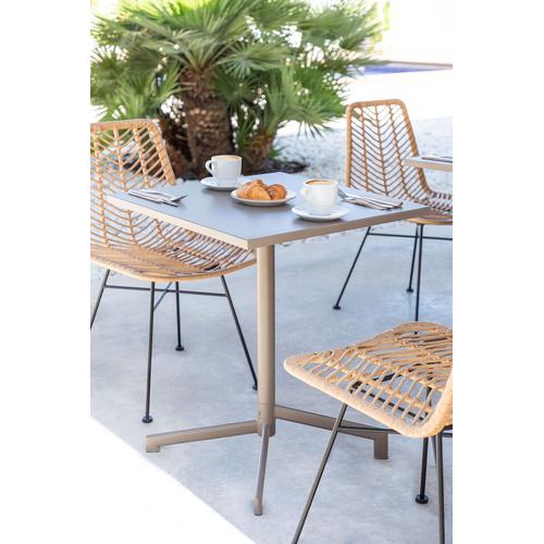 Table de Bar Pliante et Convertible en 2 Hauteurs en Acier (Ø59,5 cm) Dely  - SKLUM