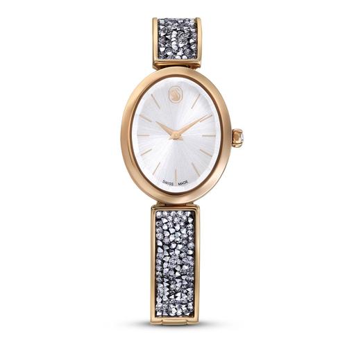 Montre Femme Swarovski New Cry Rock Rosée Et Blanche