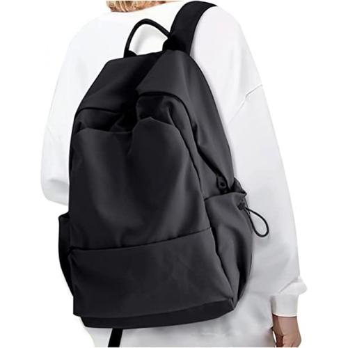 Sac à dos de transport pour femme, sac à dos de fitness universitaire  étanche pour homme, petit sac à dos de voyage léger, sac de loisirs - Noir