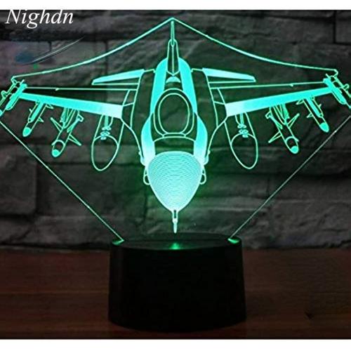 Lampe Led En Forme D'avion 3d Tactile Usb, Luminaire Décoratif D'intérieur, Idéal Pour Une Table De Chevet Ou Comme Cadeau D'anniversaire Ou De Noël Pour Enfant, Garçon