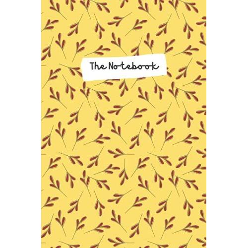 The Notebook: Yellow And Red Leaf Pattern | Lined Journal | Organized Planner | Simple Diary | Polaroid/Picture Collage Book | Calligraphy | For Office, School, College Notes