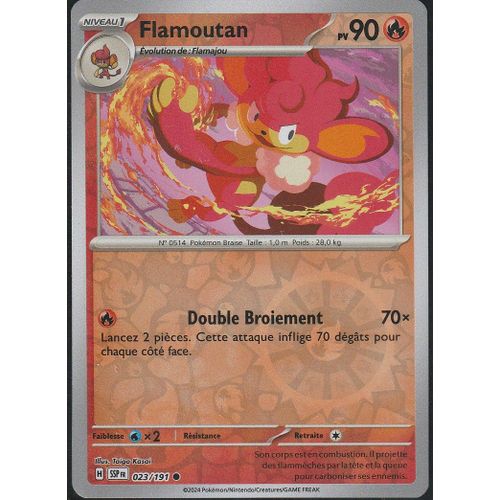 Carte Pokémon - Flamoutan - 023/191 - Reverse - Ev8 Etincelles Déferlantes