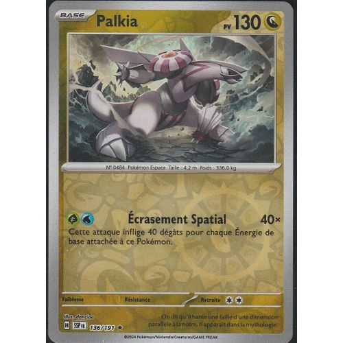 Carte Pokémon - Palkia - 136/191 - Holo-Reverse - Ev8 Etincelles Déferlantes