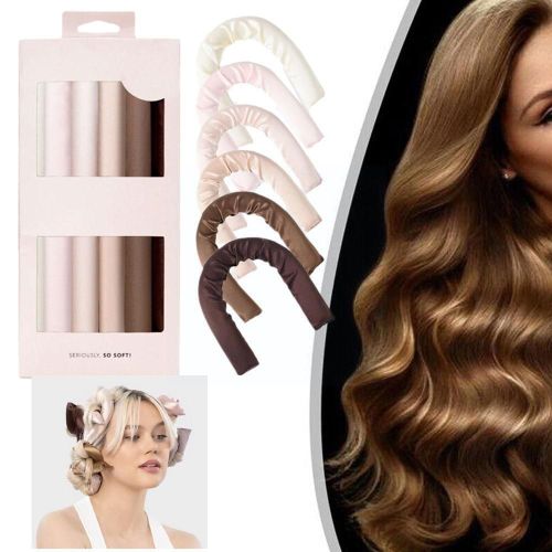 Bigoudis Doux Sans Chaleur B5c0, Accessoire De Coiffure Pour Boucler Les Cheveux, Enveloppé De Satin 