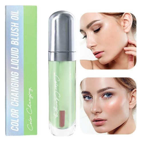 Huile De Maquillage Liquide Pour Joues À Couleur Changeante, Longue Durée, Étanche, Pigment Rouge Lisse, Garniture De Blush Nacré 
