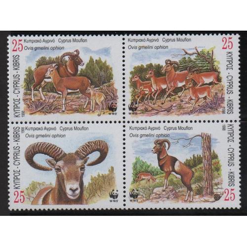 Chypre Timbres Animaux En Voie De Disparition 1998