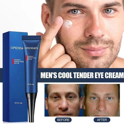 Crème Hydratante Pour Les Yeux Pour Hommes, Gel De Levage Des Yeux, Peptide, Yeux Ouverts, Cernes, Poches, Ridules, 15g 