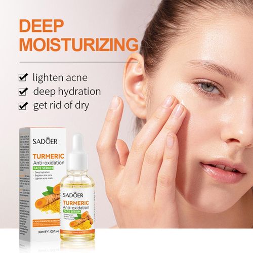 Sérum Turmerique Pour Le Visage, 30ml, Blanchissant, Dissolvant De Taches Foncées, Acné, Cicatrice, Correcteur Éclaircissant, Essence Faciale, Améliore La Rugosité, Soins De La Peau 
