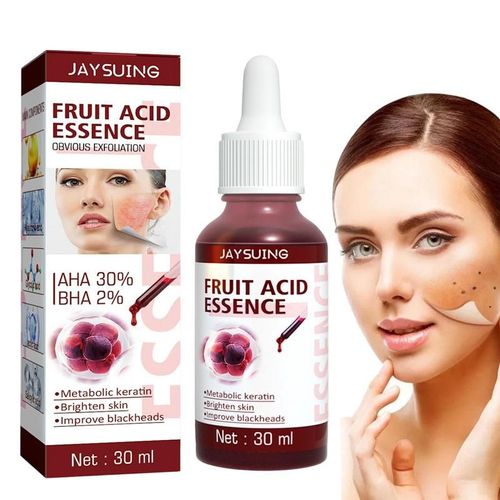Dissolvant De Points Noirs, Rétrécissement Des Pores, Acide De Fruit, Essence Liquide 1 Floz Raffermissante Pour Le Visage, Hydrate Et Lisse Les Ridules 
