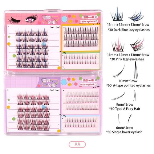 Extensions De Cils 3d Colorées, 22 Rangées, Diy, Naturel, Doux, Mélange, Petits Faisceaux 