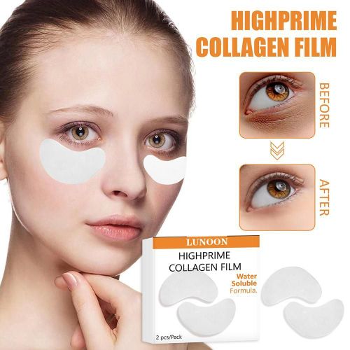 Gel De Collagène Pour Les Yeux, 2 Pièces, Film Pour Les Yeux, Tampon Pour Les Yeux Soluble Dans L'eau, Anti Déformable, Hydratant Sous Les Yeux, Dissolvant De Cernes, Masque Pour Les Yeux, Soins De La 