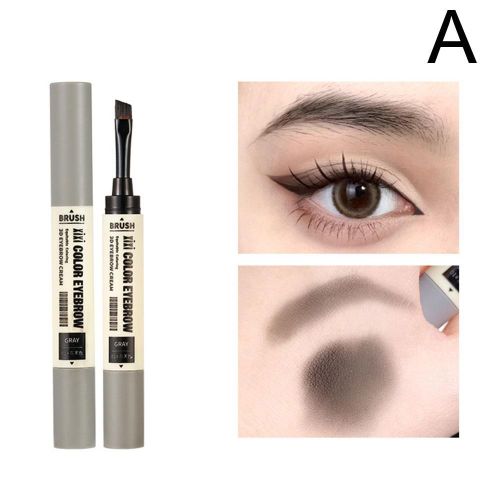 Double Tête Crème Pour Les Sourcils Brosse Stylo 4 Couleurs 3d Brun Naturel Cosmétiques Ver À Soie Sourcil Maquillage Gel Imperméable Crayon Eye-Liner 