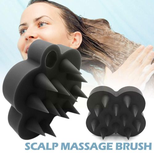 Brosse De Massage En Silicone Pour Le Cuir Chevelu, Pour Le Shampoing, La Douche, Le Bain, Le Spa, Pour Le Soin Et La Relaxation Des Cheveux, E3u7 
