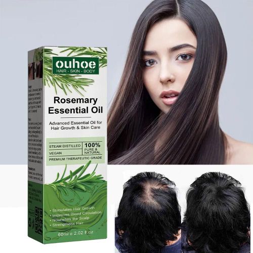 Huile Essentielle De Romarin Pour Cheveux Secs, Soin Du Cuir Chevelu Contre La Perte De Cheveux, 60ml 