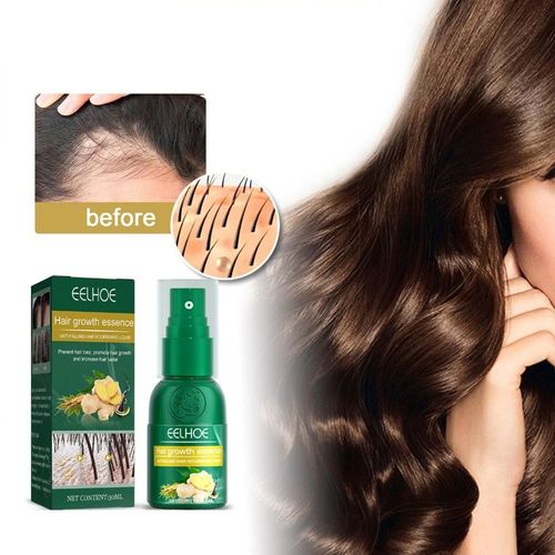 Traitement Contre La Perte De Cheveux, Soins Pour Les Cheveux Abîmés, Spray De Croissance Capillaire Au Gingembre, Sérum À Repousse Rapide, Essence De Gingembre 