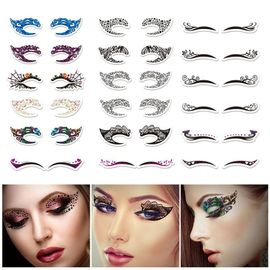Autocollants De Tatouage Temporaire Pour Les Yeux, 20 Paires, Étanche, Poulet, Fard À Paupières, Eyeliner, Maquillage, Pour Ixd'halloween, Cosplay 