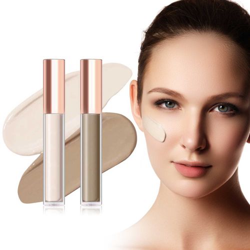 Fond De Teint Correcteur Liquide Pour Femmes, Couverture Complète Imperméable, Maquillage De Peau Foncée, Correcteur De Visage Pro Pour Filles, Blanc 