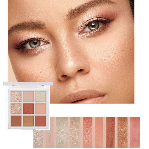 Poudre D'ombre À Paupières, Maquillage À Neuf Yeux, Très Pailleté, Surligneur, Disque De Coupe, Pochoir À Plis 