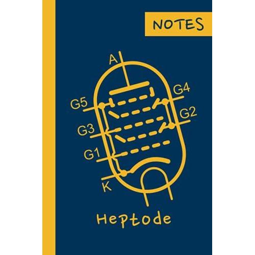 Notebook - Heptode: Symbol Of A Vacuum Tube, Lined Paper
