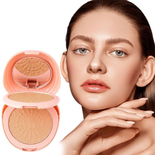 Poudre Correcteur Naturelle Bicolore, Longue Durée, Contrôle De L'huile, Maquillage Pour Femmes, Facile À Mettre Et À Montrer 