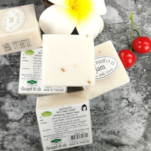 Savon À La Main Pour Le Visage, 65g, Original, Thaïlandais, Pour La Confiture De Riz, De Lait De Chèvre, Blanchissant 