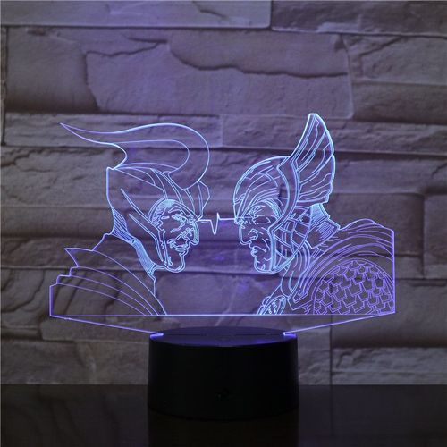 Lampe De Table Led Usb 3d, Style Guerrier Romain Grec Ancien, Éclairage Multicolore, Toucher Visuel, Figurine Cool, Jouets Pour Enfants, 2484