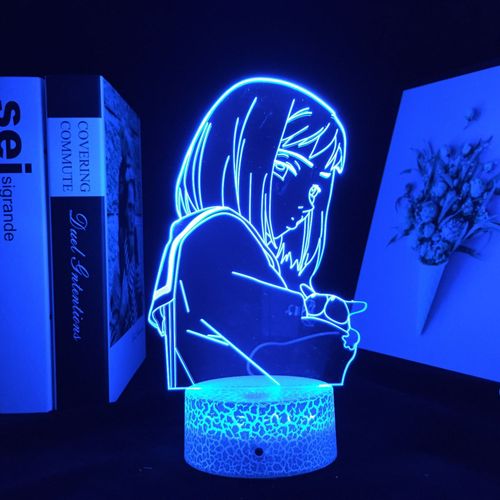 Veilleuse 3d À Led En Acrylique Avec Personnage De Dessin Animé, Chat Et Fille, Cadeau D'anniversaire Pour Enfant, Décoration De Chambre À Coucher, Veilleuse Manga Pour Fille
