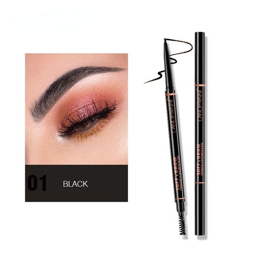 Crayon À Sourcils Double Tête, Maquillage Naturel, Super Fin, Imperméable, Durable, Rotatif, 3 Pièces 