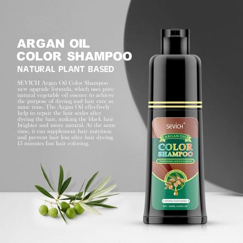 Shampoing À L'huile D'argan Pour Cheveux, Coloration Rapide, Recouvert De Supplément De Cheveux Blancs, Nutrition Capillaire, Prévention De La Perte, Soins Capillaires Lisses 