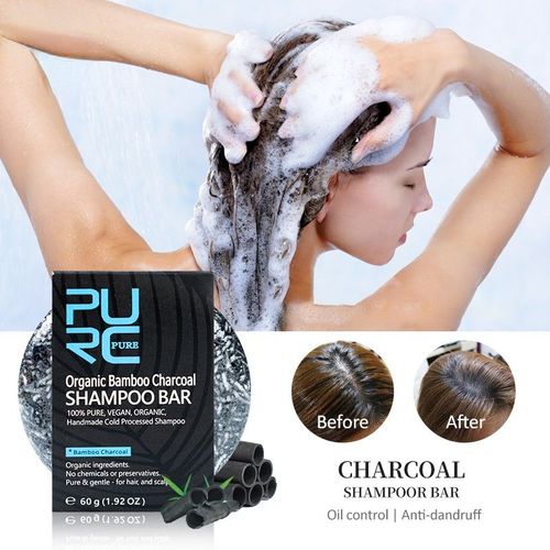Shampoing Au Charbon De Bambou Pour Cheveux, 60g, Savon De Nettoyage, Puissant, Anti-Casse, Améliore Les Démangeaisons, Les Frisottis, Apaise Le Cuir Chevelu 